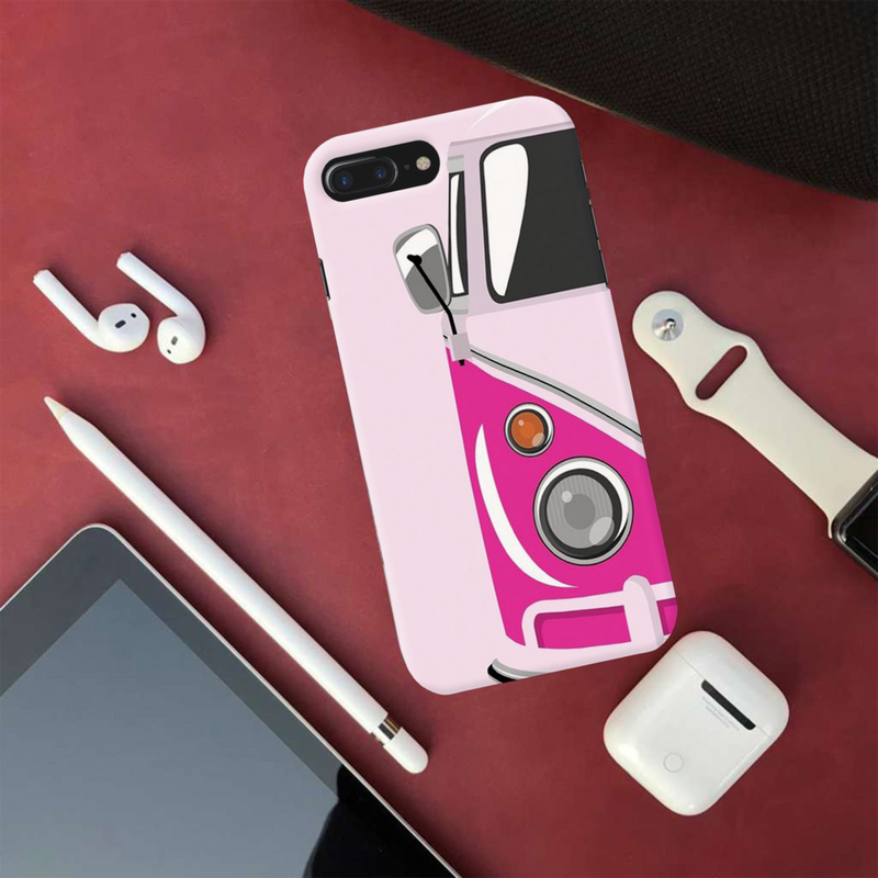 Pink Volkswagon Printed Slim Cases and Cover for iPhone 8 Plus