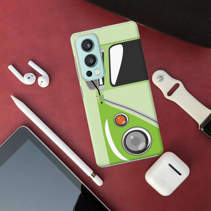 Green Volkswagon Printed Slim Cases and Cover for OnePlus Nord 2