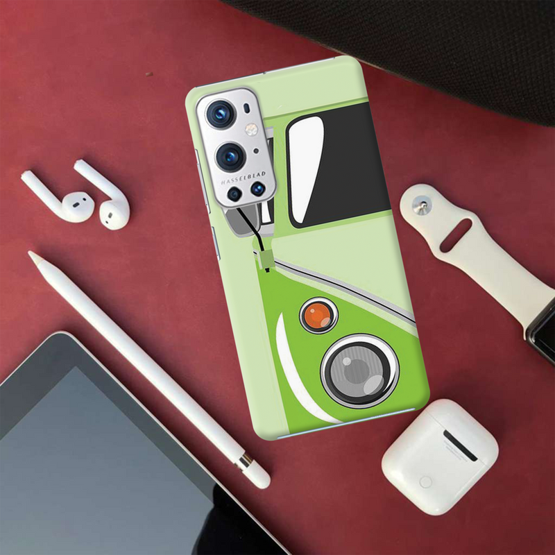 Green Volkswagon Printed Slim Cases and Cover for OnePlus 9R
