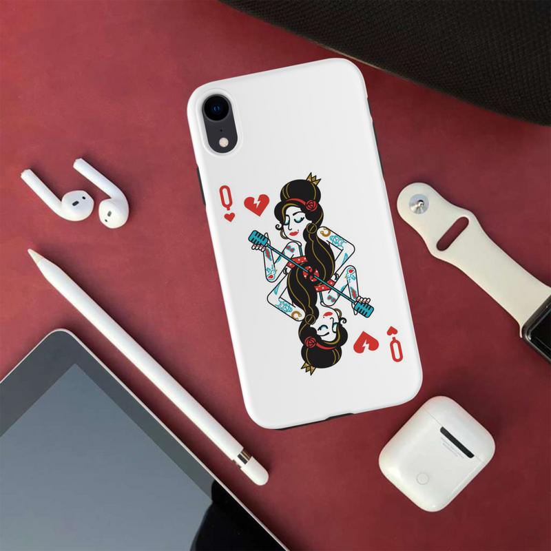 Queen Card Printed Slim Cases and Cover for iPhone XR