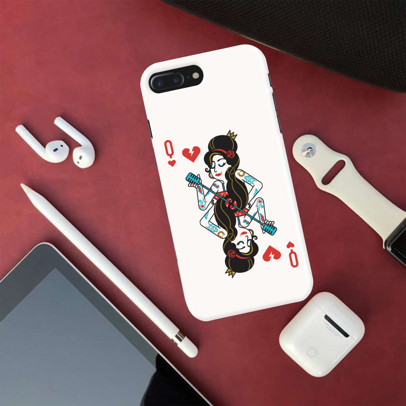 Queen Card Printed Slim Cases and Cover for iPhone 7 Plus