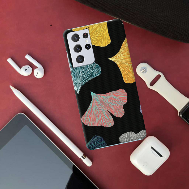 Colorful leafes Printed Slim Cases and Cover for Galaxy S21 Ultra