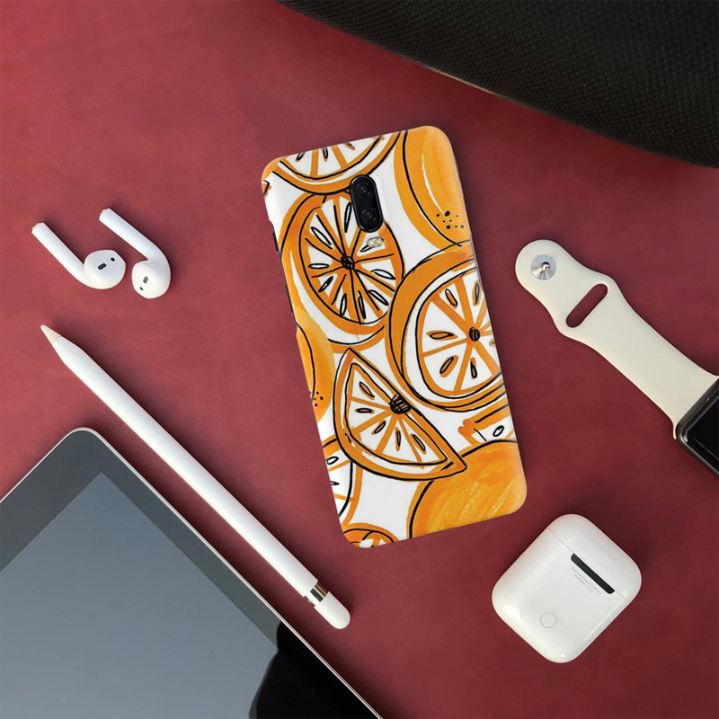 Orange Lemon Printed Slim Cases and Cover for OnePlus 6T