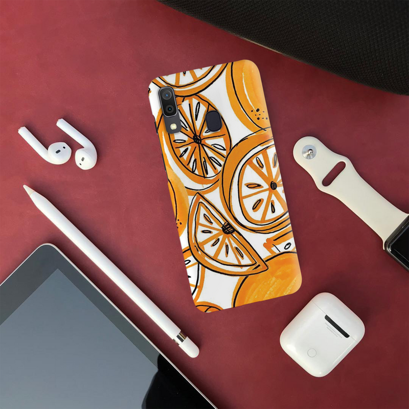 Orange Lemon Printed Slim Cases and Cover for Galaxy A20