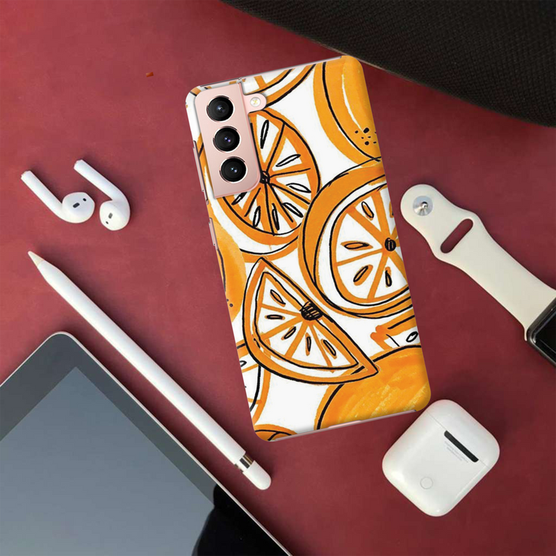 Orange Lemon Printed Slim Cases and Cover for Galaxy S21