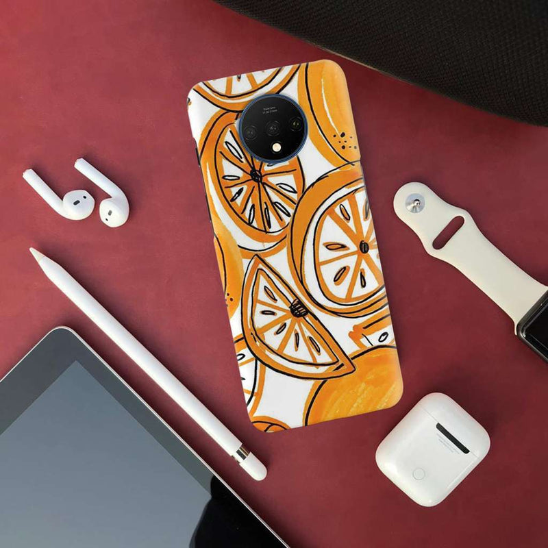 Orange Lemon Printed Slim Cases and Cover for OnePlus 7T