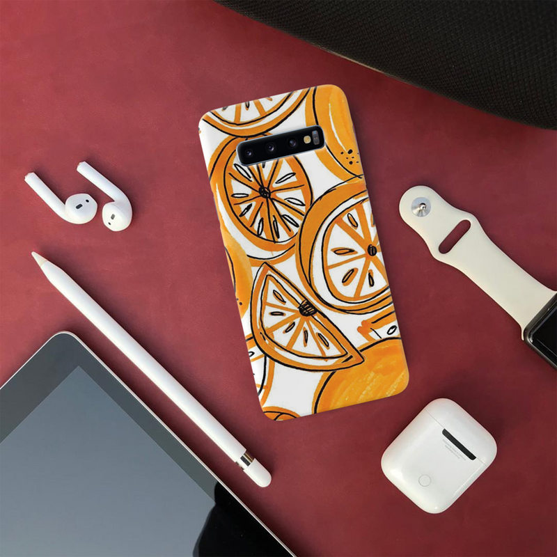 Orange Lemon Printed Slim Cases and Cover for Galaxy S10