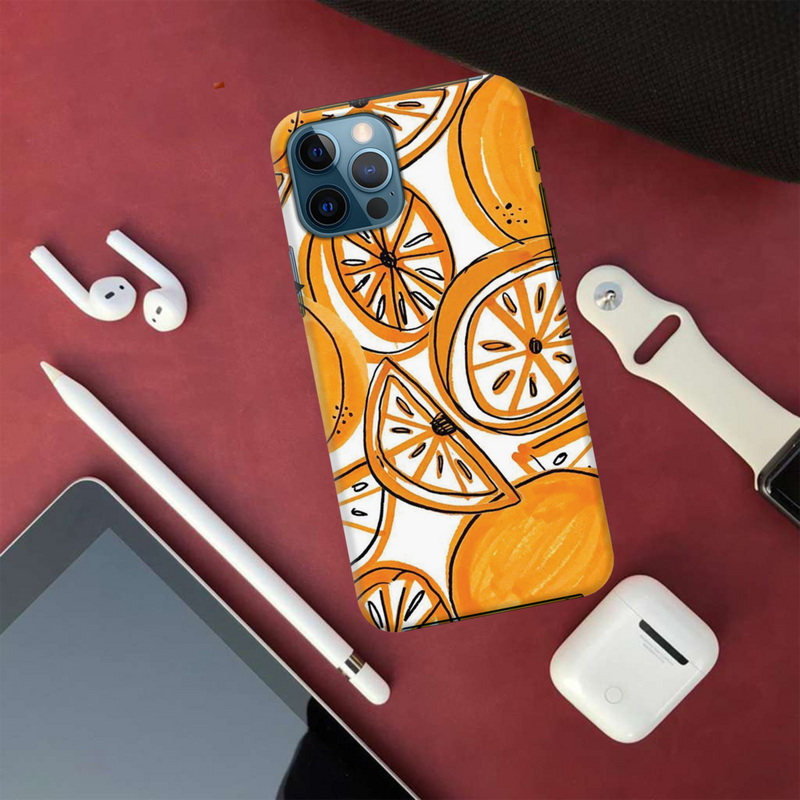 Orange Lemon Printed Slim Cases and Cover for iPhone 12 Pro