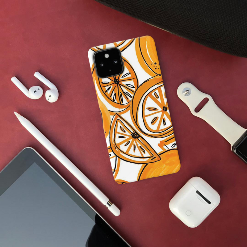 Orange Lemon Printed Slim Cases and Cover for Pixel 4A