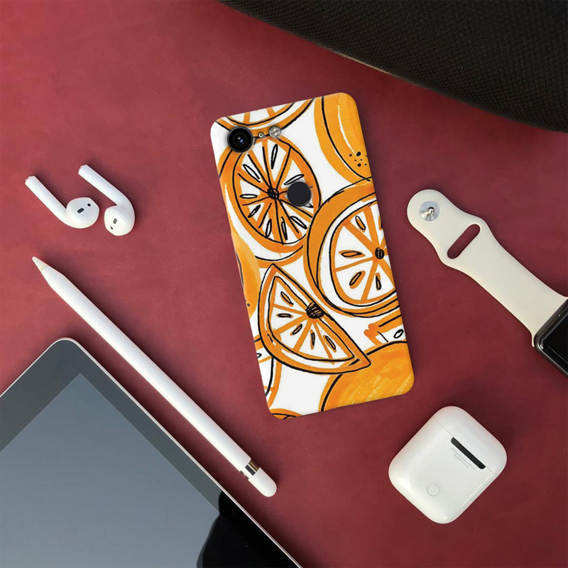 Orange Lemon Printed Slim Cases and Cover for Pixel 3XL