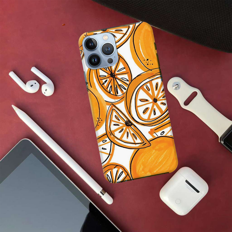 Orange Lemon Printed Slim Cases and Cover for iPhone 13 Pro