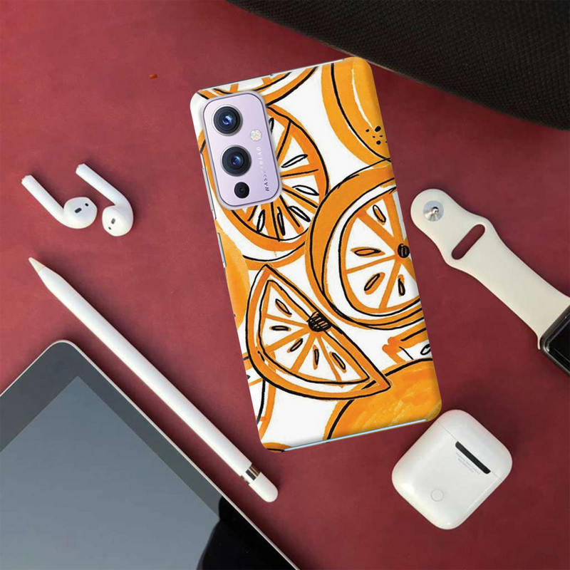 Orange Lemon Printed Slim Cases and Cover for OnePlus 9