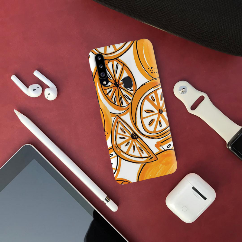Orange Lemon Printed Slim Cases and Cover for Galaxy A20S
