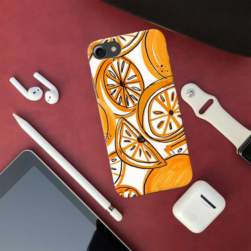 Orange Lemon Printed Slim Cases and Cover for iPhone 8