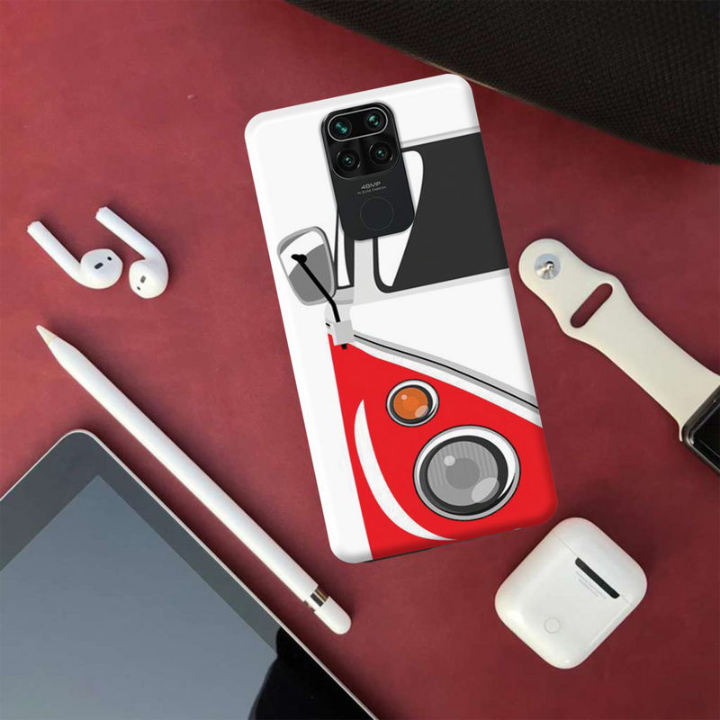 Red Volkswagon Printed Slim Cases and Cover for Redmi Note 9