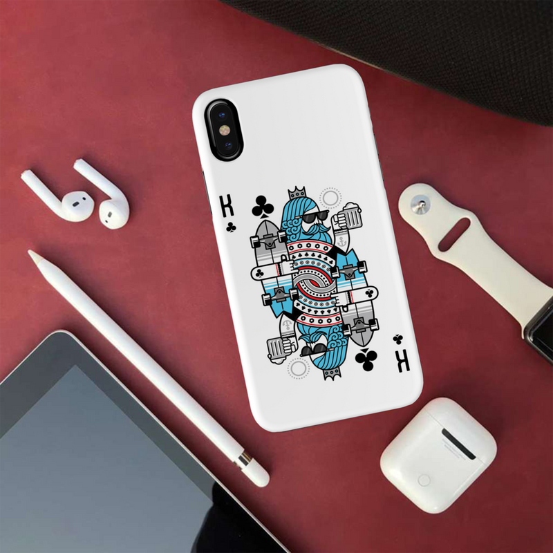 King 2 Card Printed Slim Cases and Cover for iPhone X