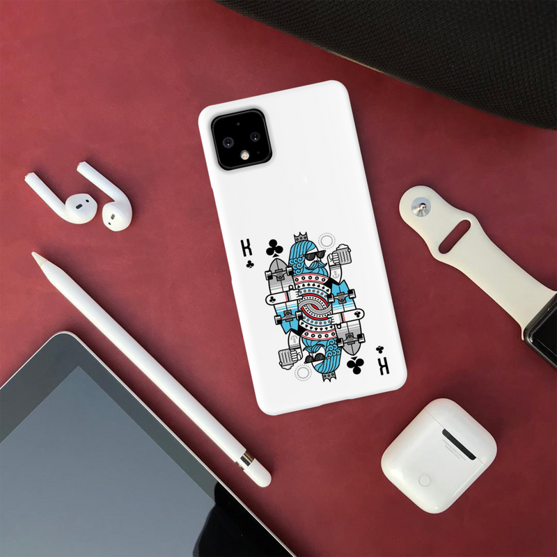 King 2 Card Printed Slim Cases and Cover for Pixel 4XL