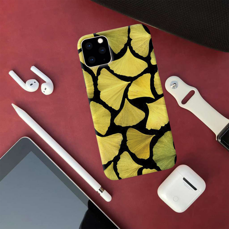 Yellow Leafs Printed Slim Cases and Cover for iPhone 11 Pro Max
