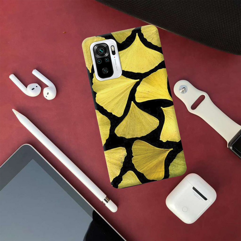 Yellow Leafs Printed Slim Cases and Cover for Redmi Note 10