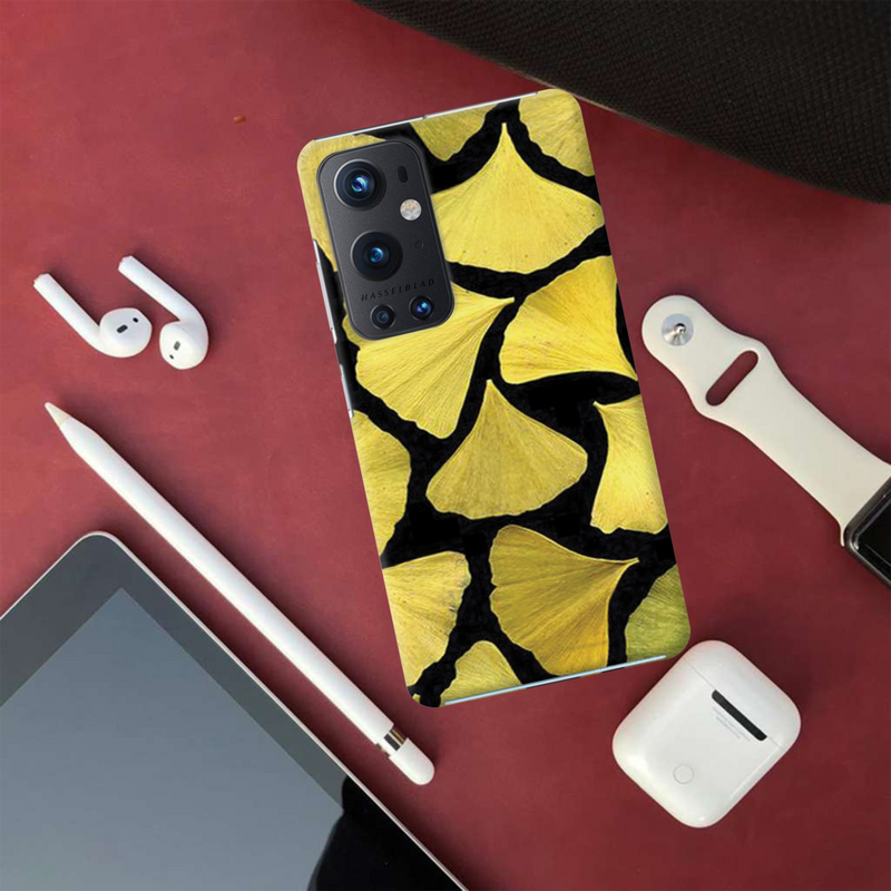 Yellow Leafs Printed Slim Cases and Cover for OnePlus 9 Pro