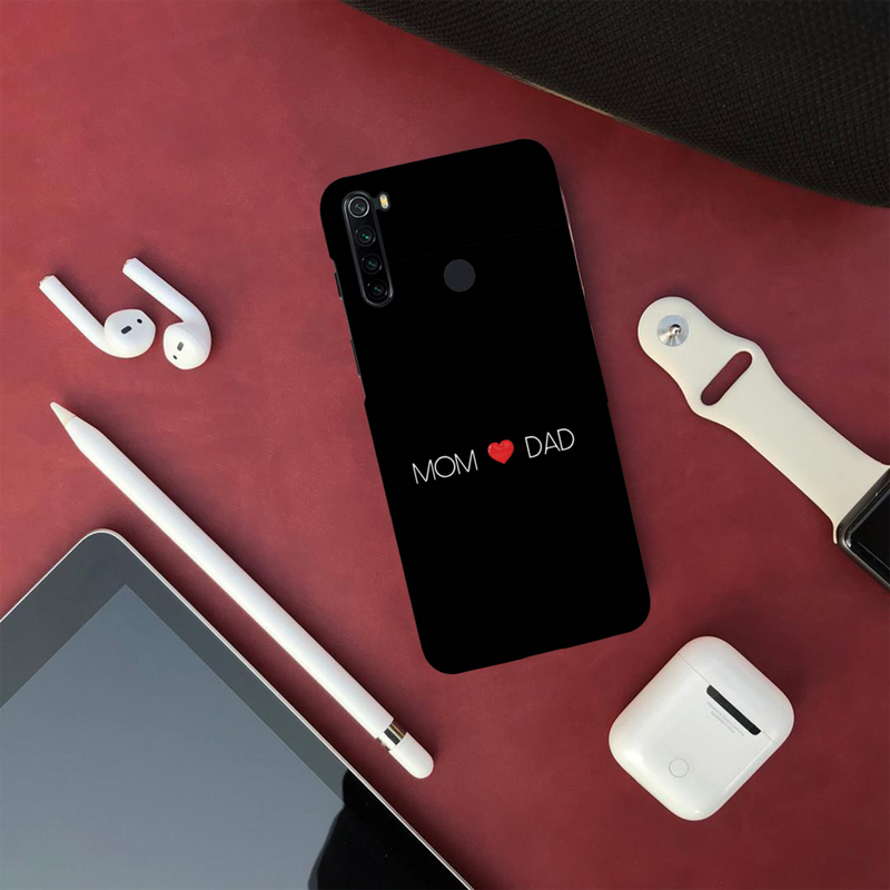 Mom and Dad Printed Slim Cases and Cover for Redmi Note 8