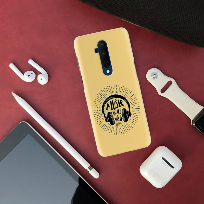 Music is all i need Printed Slim Cases and Cover for OnePlus 7T Pro