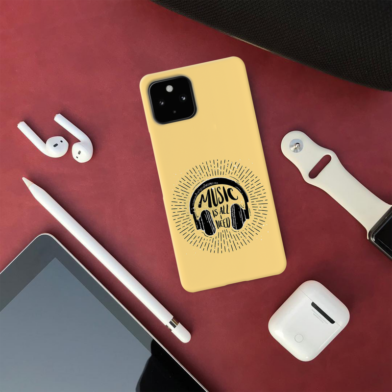 Music is all i need Printed Slim Cases and Cover for Pixel 4A