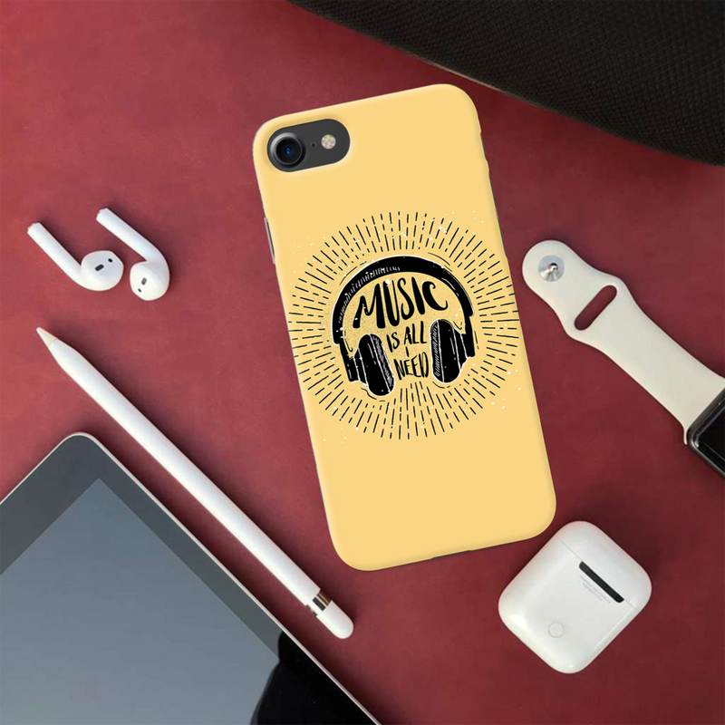 Music is all i need Printed Slim Cases and Cover for iPhone 7