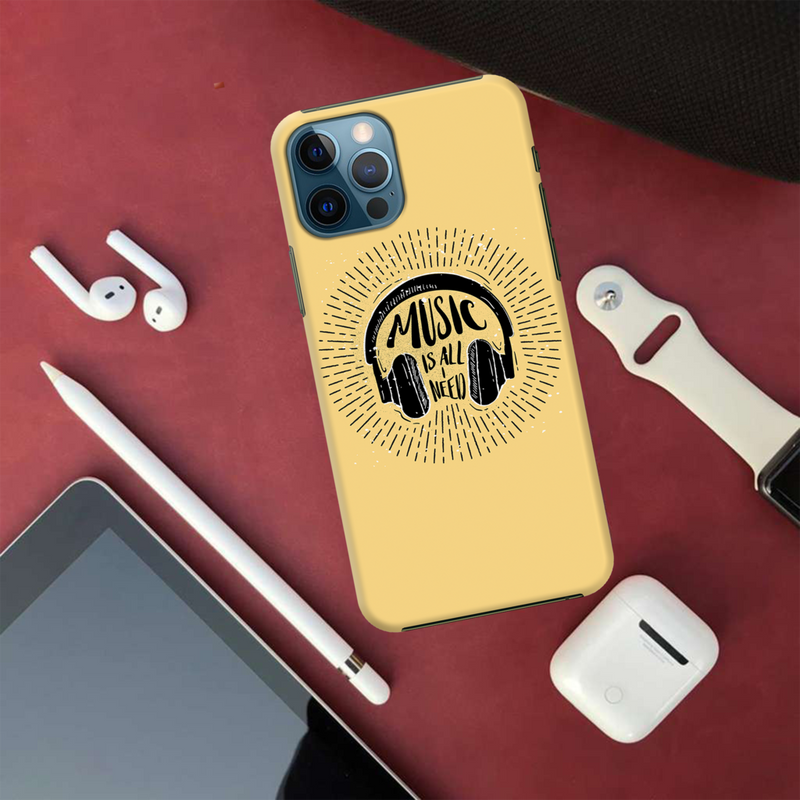 Music is all i need Printed Slim Cases and Cover for iPhone 12 Pro