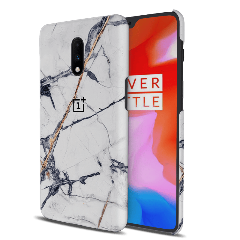 White Marble Pattern Mobile Case Cover For Oneplus 7