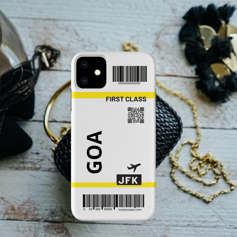 Flying to Goa Flight Ticket Pattern Mobile Case Cover For Iphone 11