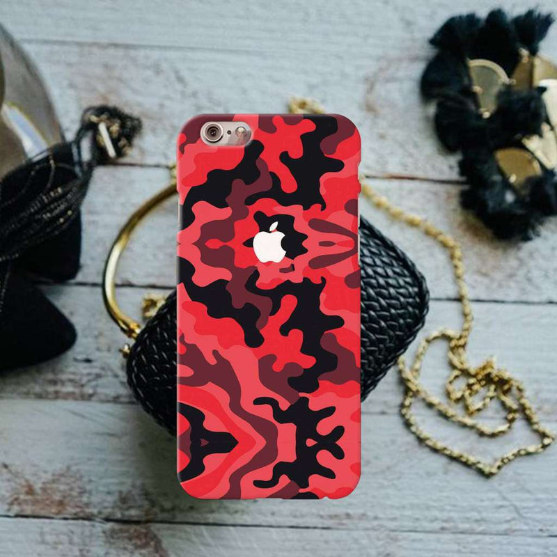 Military Red Camo Pattern Mobile Case Cover For Iphone 6