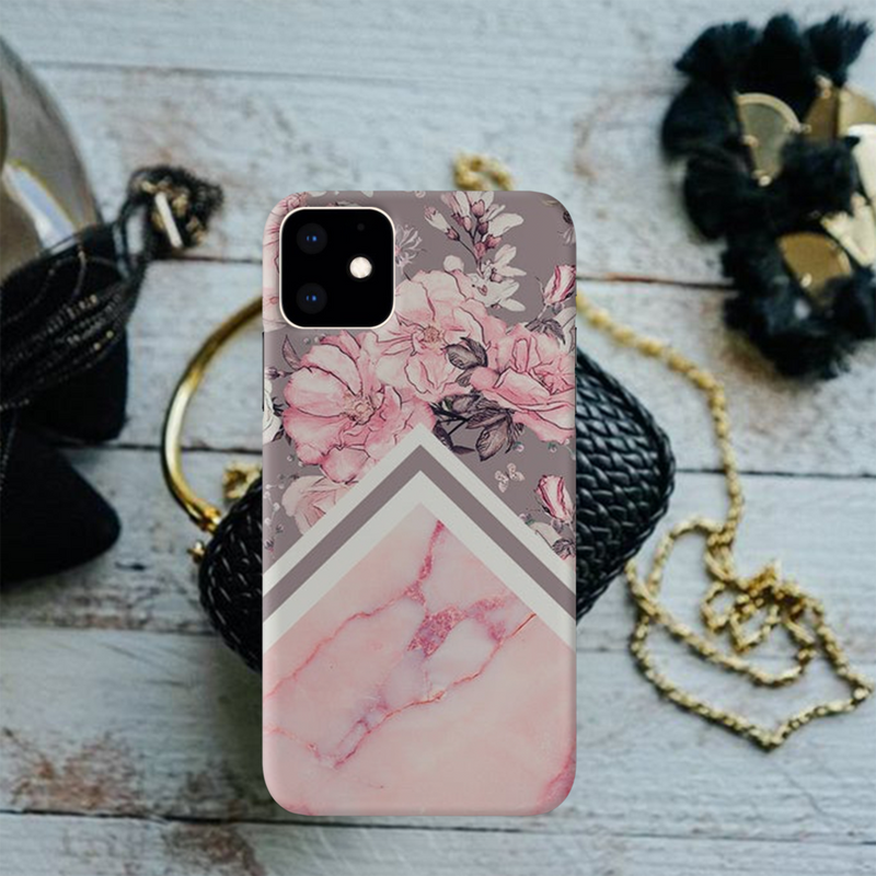 Tiles and Floral Pattern Mobile Case Cover For Iphone 11
