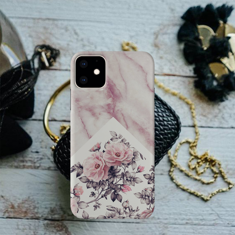 Tiles and Flowers Pattern Mobile Case Cover For Iphone 11