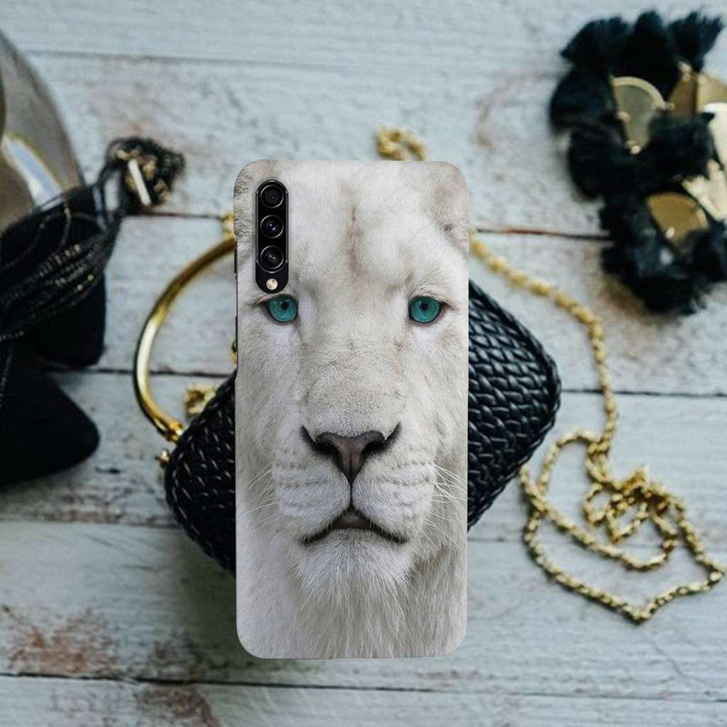 White Lion Portrait Pattern Mobile Case Cover For Galaxy A70