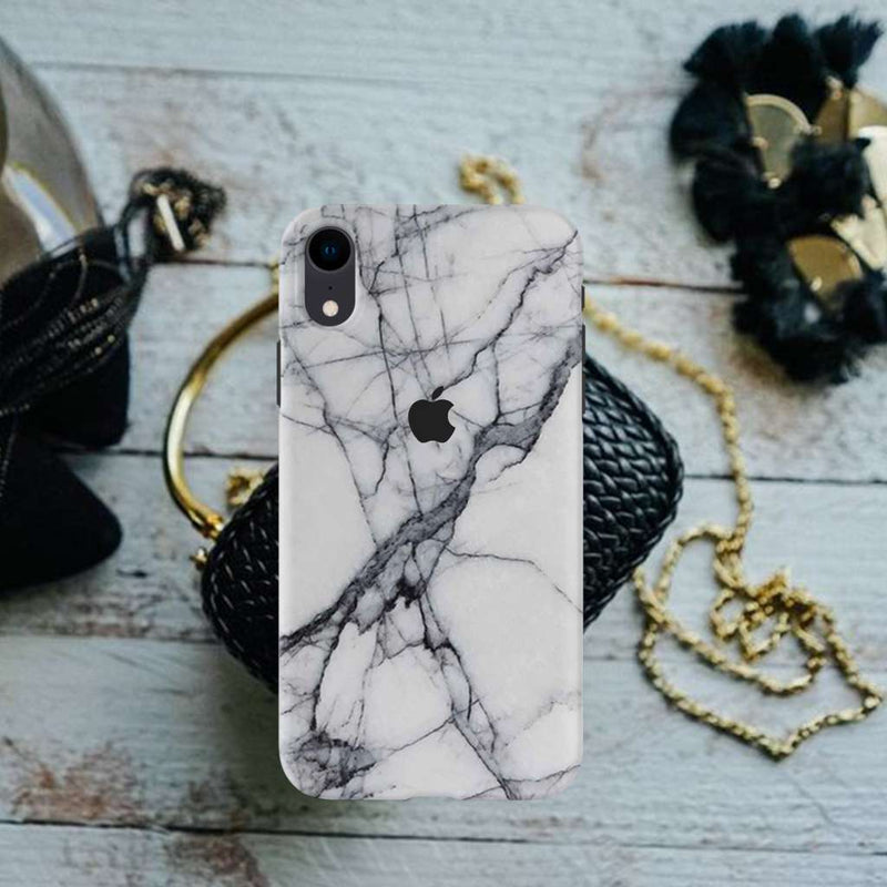 Light Grey Marble Pattern Mobile Case Cover For Iphone XR