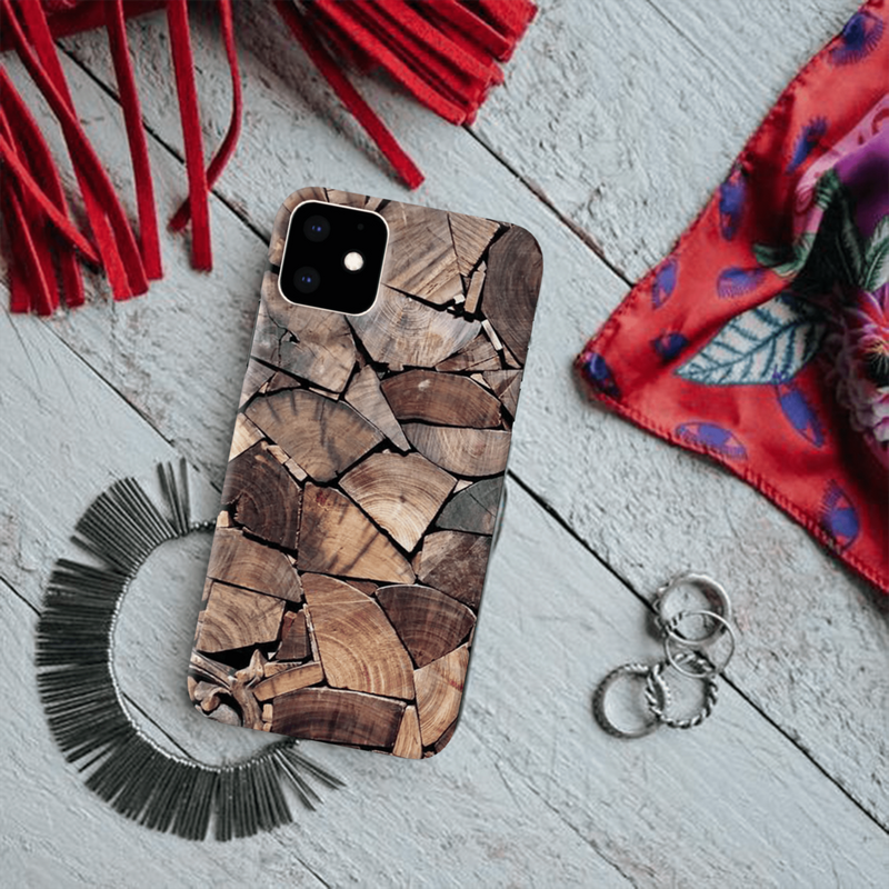 Wood Pieces Pattern Mobile Case Cover For Iphone 11