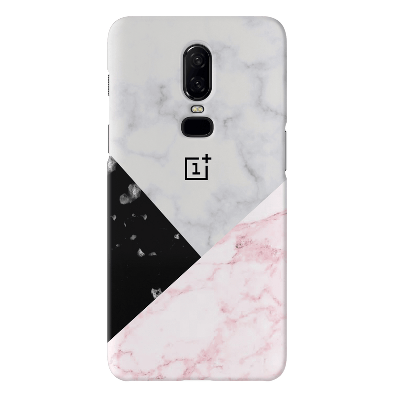 Pink Black & White Marble Pattern Mobile Case Cover For Oneplus 6