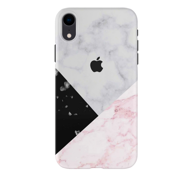 Pink Black & White Marble Pattern Mobile Case Cover For Iphone XR