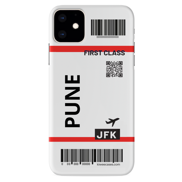 Flying to Pune Flight Ticket Pattern Mobile Case Cover For Iphone 11