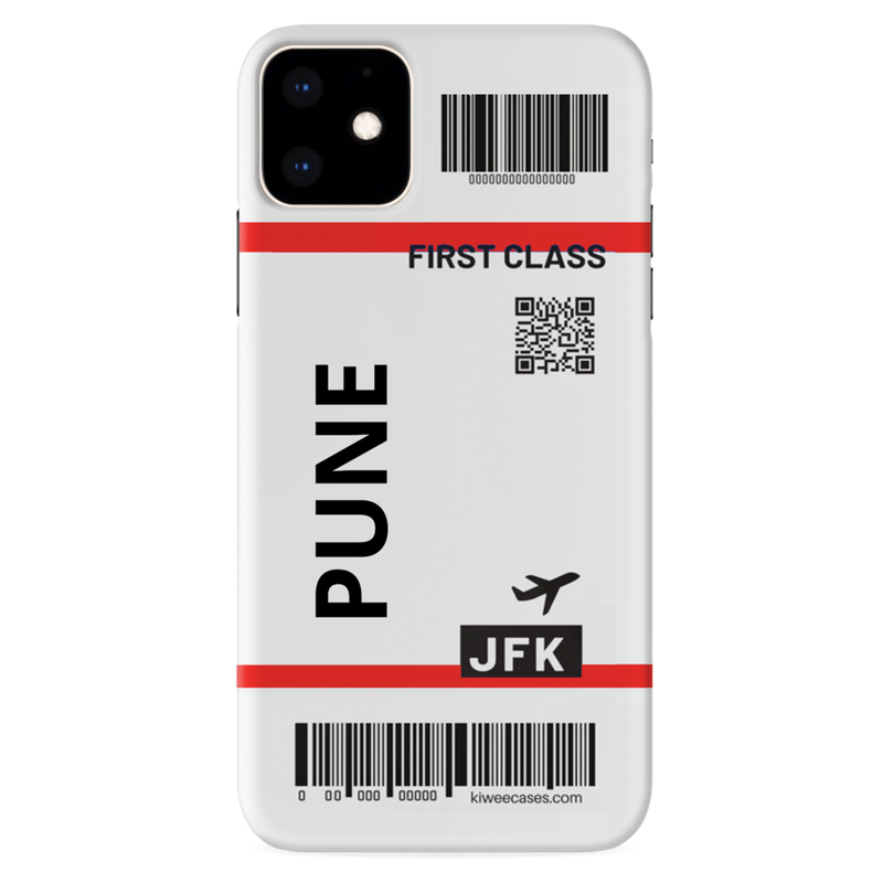 Flying to Pune Flight Ticket Pattern Mobile Case Cover For Iphone 11