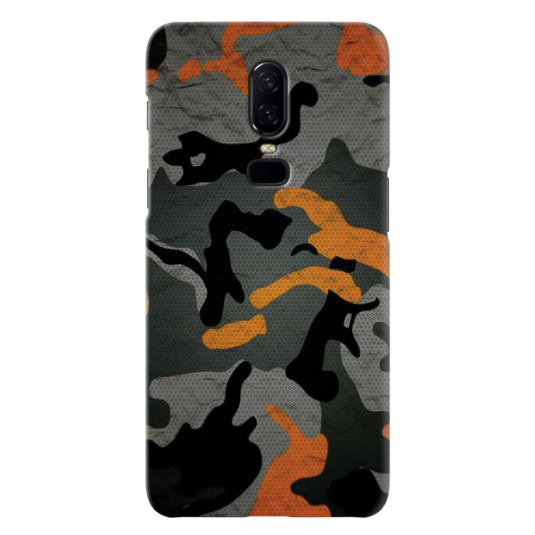 Camo Black And Pink Pattern Mobile Case Cover For Oneplus 6