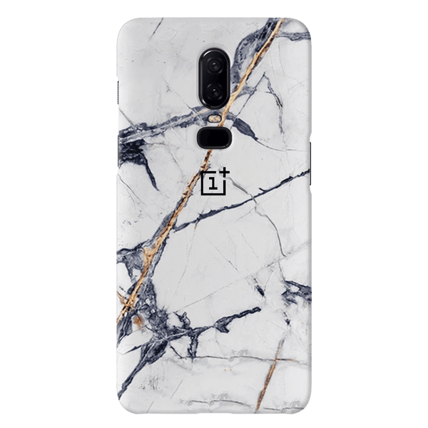 White Marble Pattern Mobile Case Cover For Oneplus 6