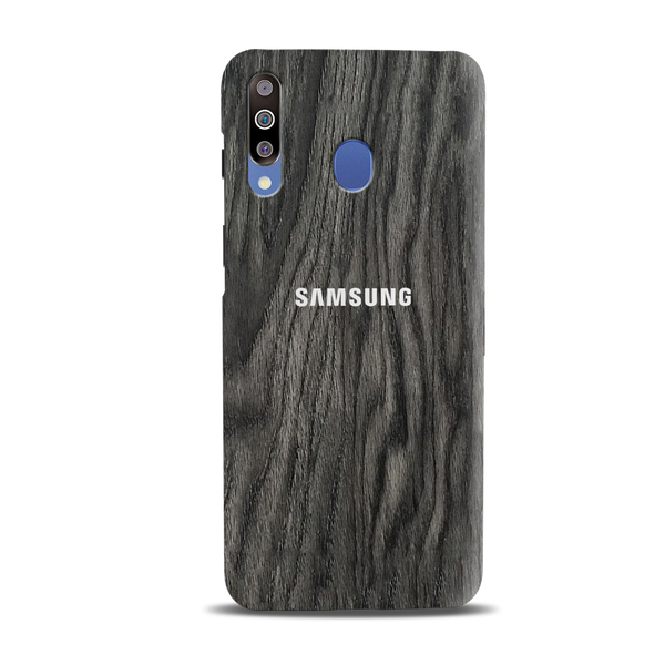 Black Wood Surface Pattern Mobile Case Cover For Galaxy M30