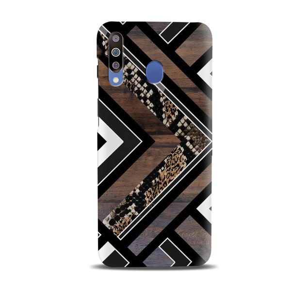 Carpet Pattern Black, White and Brown Pattern Mobile Case Cover For Galaxy M30