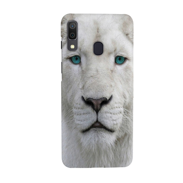 White Lion Portrait Pattern Mobile Case Cover For Galaxy A30