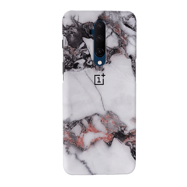 White & Black Marble Pattern Mobile Case Cover For Oneplus 7t Pro
