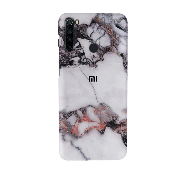 White & Black Marble Pattern Mobile Case Cover For Redmi Note 8