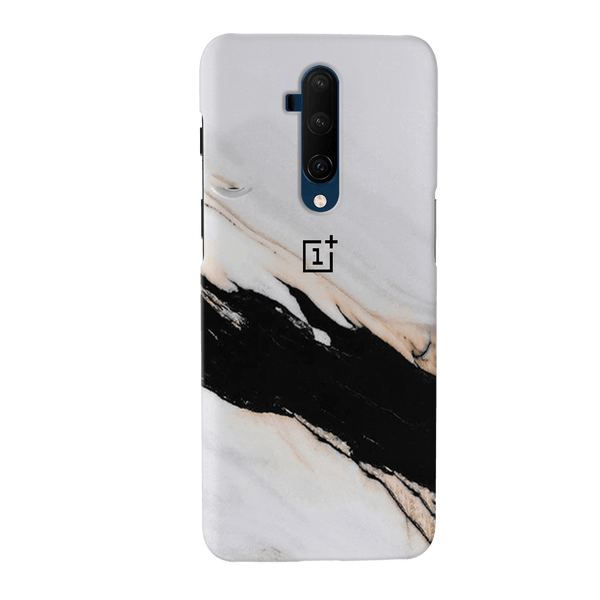 Black Patch White Marble Pattern Mobile Case Cover For Oneplus 7t Pro