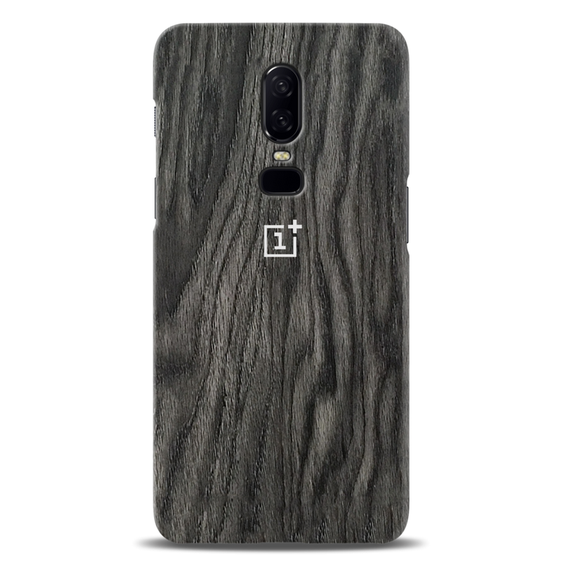 Black Wood Surface Pattern Mobile Case Cover For Oneplus 6